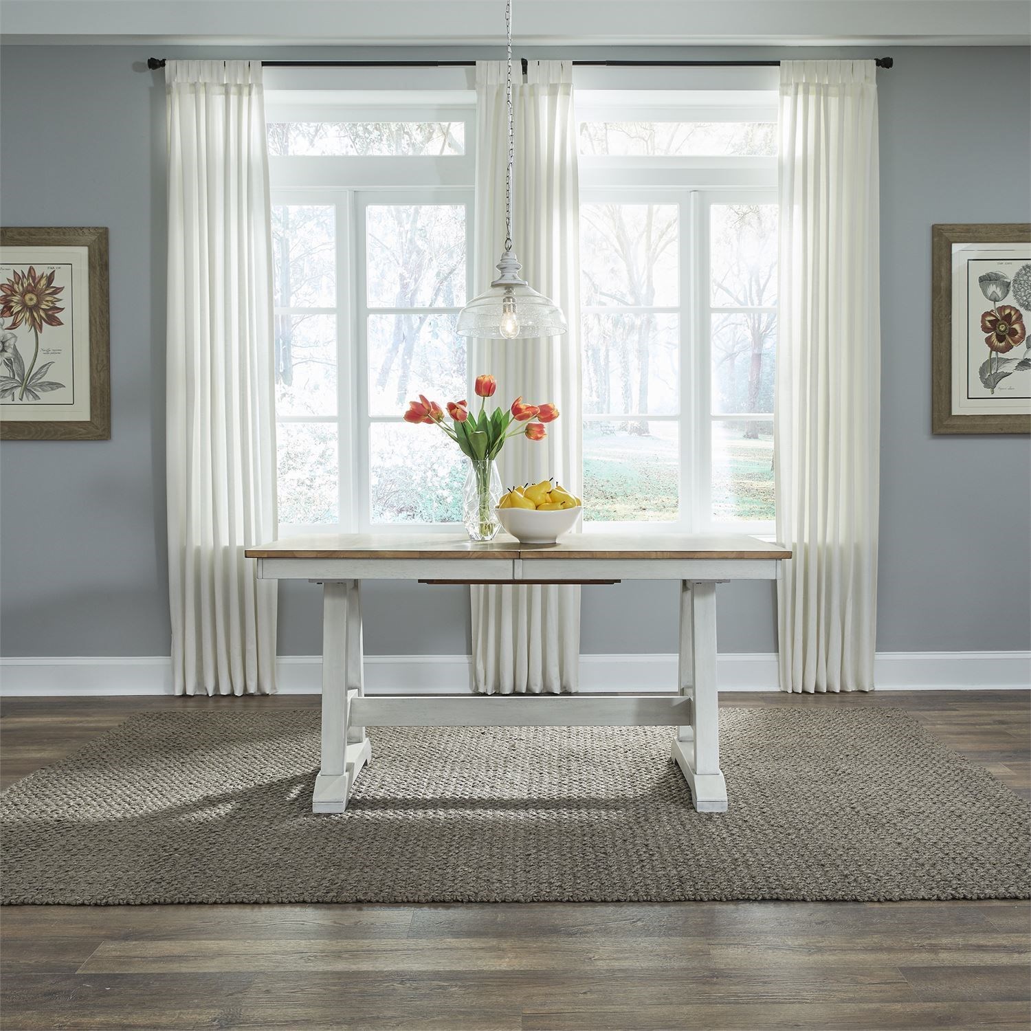 Liberty Furniture Lindsey Farm 62WH CD TRS Transitional Two Toned
